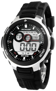 Zegarek Sportowy DUNLOP Reckless - Stoper, Timer, Alarm, WR100M - Męski I Młodzieżowy - Czarny