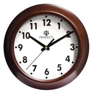 Zegar Ścienny w Stylu Retro - Drewniana Ramka - Wyraźne Indeksy - 30cm Średnicy