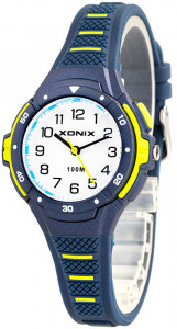 Wskazówkowy Zegarek XONIX - Dziecięcy / Damski - Mały Czytelny - Wszystkie Cyfry Na Tarczy - Podświetlenie - Wodoszczelny 100m - Granatowy