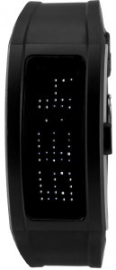 Duży Nowoczesny LED-owy Zegarek Chermond - Możliwość Zaprogramowania Wyświetlanego Tekstu - Syntetyczny Pasek - Antyalergiczny - Biały