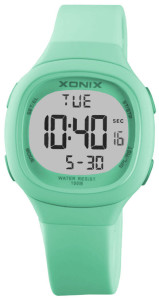 Sportowy Zegarek Wielofunkcyjny XONIX - Sportowy - Dla Dzieci / Damski - Podświetlenie - Wodoszczelny 100m - Zielony