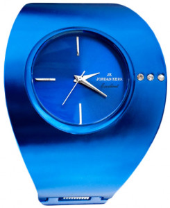 Metaliczny Niebieski – Damski Zegarek JORDAN KERR Na Bransolecie + Swarovski Crystals