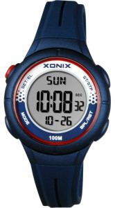Mały Wielofunkcyjny Zegarek Cyfrowy XONIX - Dziecięcy / Damski - Wodoszczelny 100m - Podświetlenie, Stoper, Timer, Datownik - Czytelny Wyświetlacz - GRANATOWY