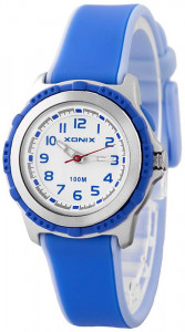 Malutki Niebieski Zegarek XONIX - Dziecięcy Dla Chłopca i Dziewczynki - Wskazówkowy z Podświetleniem - Wodoszczelny 100m