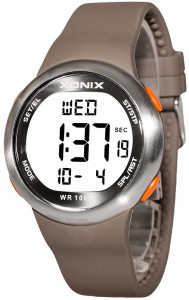 Uniwersalny Zegarek Elektroniczny XONIX ROBUR - Wodoszczelny 100m - Lekki, Sportowy, Wielofunkcyjny - Stoper, Timer, Data, 2xCzas - SZARY