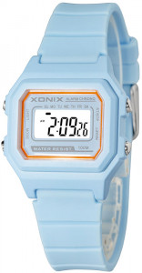 Mały Klasyczny Zegarek Elektroniczny XONIX - Dziecięcy i Damski - Wodoszczelny 100m - Sportowy - Wielofunkcyjny - Niebieski