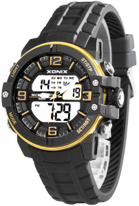 Wysokiej Jakości Zegarek XONIX - Męski i Chłopięcy Młodzieżowy - DualTime Wyświetlacz + Wskazówki (Niezależne) - Wodoszczelny 100m - Wielofunkcyjny
