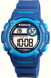 Wielofunkcyjny Zegarek XONIX - Wodoszczelny 100m - Cyfrowy Wyświetlacz LCD - Dziecięcy / Damski - Podświetlenie, Stoper, Timer, Data, Drugi Czas - Wytrzymały Sportowy Model