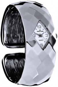 Elegancki Damski Zegarek JORDAN KERR Na Oryginalnej Bransolecie o Geometrycznym Kształcie Niesamowicie Odbijającym Światło Przy Każdym Ruchu Ręki