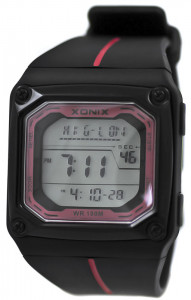 Duży Sportowy Zegarek Męski XONIX WR100M - Czas Światowy, Pamięć Pomiarów Stopera, 8x Alarm, 3x Timer - Długi Pasek