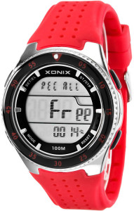 Duży Wielofunkcyjny Zegarek Sportowy XONIX - 15x Lap Memory, 3x Interval Timer, World Time, 8x Alarm, WR100M - Męski i Młodzieżowy