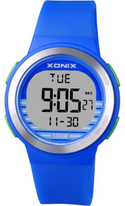Elektroniczny Zegarek Sportowy Dla Dziecka / Damski XONIX - Wodoszczelny 100m - Podświetlenie - Budzik - Timer - Stoper - Kolor Zielony