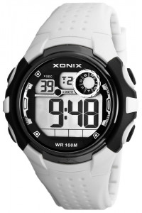 Zegarek Sportowy Xonix - Męski i Młodzieżowy - Wielofunkcyjny i Wodoodporny - Data, Alarm, Stoper - Biały