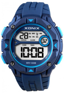 Sportowy Zegarek Wielofunkcyjny XONIX - Młodzieżowy / Męski - Wodoodporny 100m - Elektroniczny Wyświetlacz - Kolor Granatowy