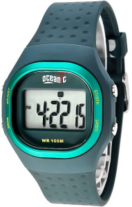 Kolorowy Zegarek Sportowy Oceanic - Cyfrowy - Uniwersalny - Wodoszczelny 100M - Funkcje - Data, Alarm, Stoper , Podświetlenie - Zielony - Pudełko