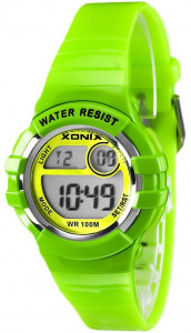 Nieduży Zegarek Sportowy XONIX WR100M - Z Wieloma Funkcjami - Dziecięcy I Młodzieżowy - Jasnozielony