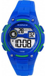 Dziecięcy / Damski Zegarek XONIX z Czytelnym Elektronicznym Wyświetlaczem - Wodoodporny 100m - Wielofunkcyjny - NIEBIESKI