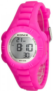 Świetny Zegarek Sportowy XONIX - Antyalergiczny - Funkcje - Alarm, Timer, Stoper - Różowy - Dla Dziewczynki