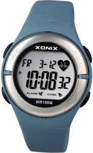Damski i Młodzieżowy Zegarek Treningowy XONIX - Pulsometr (Pomiar Poprzez Przyłożenie Palców) - Wskaźnik BMI - Licznik Spalonych Kalorii - Alarm Przekroczenia Pulsu - Stoper Timer Budzik Podświetlenie - CARDIO Sport