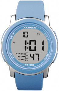 Zegarek z Dużym Czytelnym Wyświetlaczem XONIX - Męski / Damski / Młodzieżowy - Wodoszczelność 100m - Sportowy - Wielofunkcyjny - Podświetlenie, Datownik, Stoper, Timer, Budzik