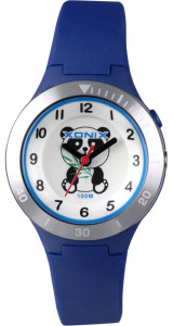 Zegarek XONIX Dla Dziewczynki - Wskazówkowy - Do Nauki Godzin - Podświetlana Tarcza z Pandą - Wodoodporny - Kolor Granatowy