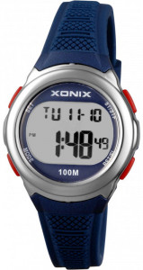 Sportowy Zegarek Wielofunkcyjny XONIX - Wodoszczelny 100m - Damski i Dziecięcy - Czytelny Wyświetlacz Elektroniczny - Podświetlenie, Stoper, Timer, Budzik