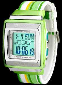 Wielofunkcyjny Zegarek Elektroniczny PERFECT - Dla Dziewczyny i Dziewczynki - Zielony