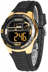 Męski i Młodzieżowy Zegarek Cyfrowy XONIX - Wodoszczelny 100m - Wielofunkcyjny - Duży, Przejrzysty LCD 