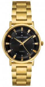 Klasyczny Damskie Zegarek Analogowy Na Bransolecie Jordan Kerr - Wyraźne Oznaczenia - Kolor Złoty