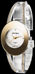 Mały Zgrabny Damski Zegarek Gino Rossi Na Nietypowej Bransolecie + Swarovski Crystals 