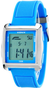 Uniwersalny Zegarek Xonix - Sportowy - Kwadratowa Koperta - Wodoodporny WR100m - Wielofunkcyjny - Data, Alarm, Stoper, Timer