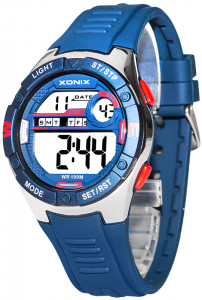 Męski i Młodzieżowy Zegarek Cyfrowy XONIX - Wodoszczelny 100m - Wielofunkcyjny - Duży, Przejrzysty LCD 