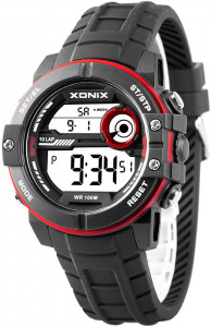 Wodoszczelny 100m Sportowy Zegarek XONIX - Męski i Młodzieżowy Chłopięcy - Cyfrowy Wyświetlacz - Rozbudowany Stoper 