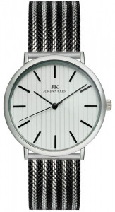 Zegarek Jordan Kerr Na Dwukolorowej Bransolecie Typu Mesh - Tarcza z Pionowymi Paskami + Wyraźne Indeksy