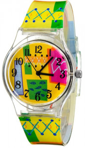 Wielokolorowy Plastikowy Zegarek Dla Dziewczynki, PERFECT