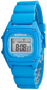 Perfekcyjny XONIX - Uniwersalny Zegarek Sportowy - Wiele Funkcji - Antyalergiczny - Syntetyczny Pasek - Niebieski