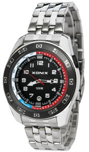 Duży Zegarek Na Bransolecie HiTech XONIX Self-Calibrating WR100M - Ustawiany Aplikacją Na Androida/PC - Męski I Młodzieżowy