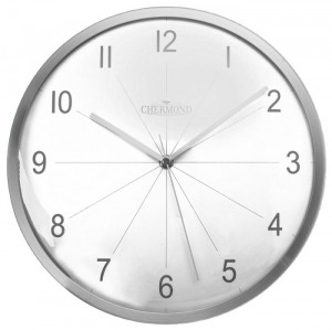Zegar Na Ścianę CHERMOND - Metalowa Ramka - Cichy/Płynący Mechanizm - Nowoczesny Design Do Salonu Sypialni Pokoju