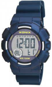 Sportowy Elektroniczny Zegarek Uniwersalny Xonix - Wielofunkcyjny - Stoper z Międzyczasem, Alarm, Druga Strefa Czasowa, Wodoodporny 100m