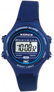 Mały Zegarek Sportowy z Cyfrowym Wyświetlaczem XONIX - Dziecięcy / Damski - Podświetlenie - Wodoodporny - Kolor Granatowy