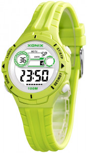 Mały Cyfrowy Zegarek XONIX - Dla Dziewczynki i Chłopca / Damski - Wodoszczelny 100m - Sportowy - Wielofunkcyjny - Zielony