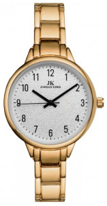 Elegancki Damski Zegarek Jordan Kerr - Klasyczna Bransoleta w Kolorze Złotym - Srebrna Tarcza 