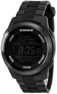 Duży Zegarek Sportowy XONIX Calypso - Uniwersalny - Wodoszczelny 100M, Wiele Funkcji - Czarny