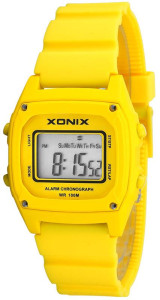 Perfekcyjny XONIX - Uniwersalny Zegarek Sportowy - Wiele Funkcji - Antyalergiczny - Syntetyczny Pasek - Żółty