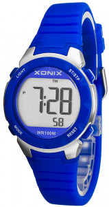 Wodoodporny 100m Sportowy Zegarek Cyfrowy Xonix - Uniwersalny - Mały i Lekki - Wiele Funkcji - Data, Alarm, Stoper, Podświetlenie - Antyalergiczny
