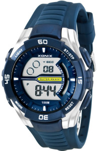 Wytrzymały Zegarek Sportowy XONIX LCD - Wodoszczelność 100M, Stoper, Alarm - Model Męski I Młodzieżowy - Granatowy