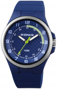 Zegarek Wodoszczelny 100m XONIX - Antyalergiczny - Uniwersalny - Analogowy - Granatowy