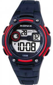 Dziecięcy / Damski Zegarek XONIX z Czytelnym Elektronicznym Wyświetlaczem - Wodoodporny 100m - Wielofunkcyjny - GRANATOWY