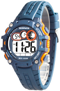 Wodoszczelny 100m Zegarek XONIX - Męski i Młodzieżowy - Wielofunkcyjny - Timer, 2xCzas, Stoper, Data - Czytelny Wyświetlacz z Dużymi Indeksami – GRANATOWY