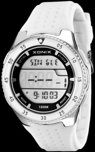 Duży Wielofunkcyjny Zegarek Sportowy XONIX - 15x Lap Memory, 3x Interval Timer, World Time, 8x Alarm, WR100M - Męski i Młodzieżowy